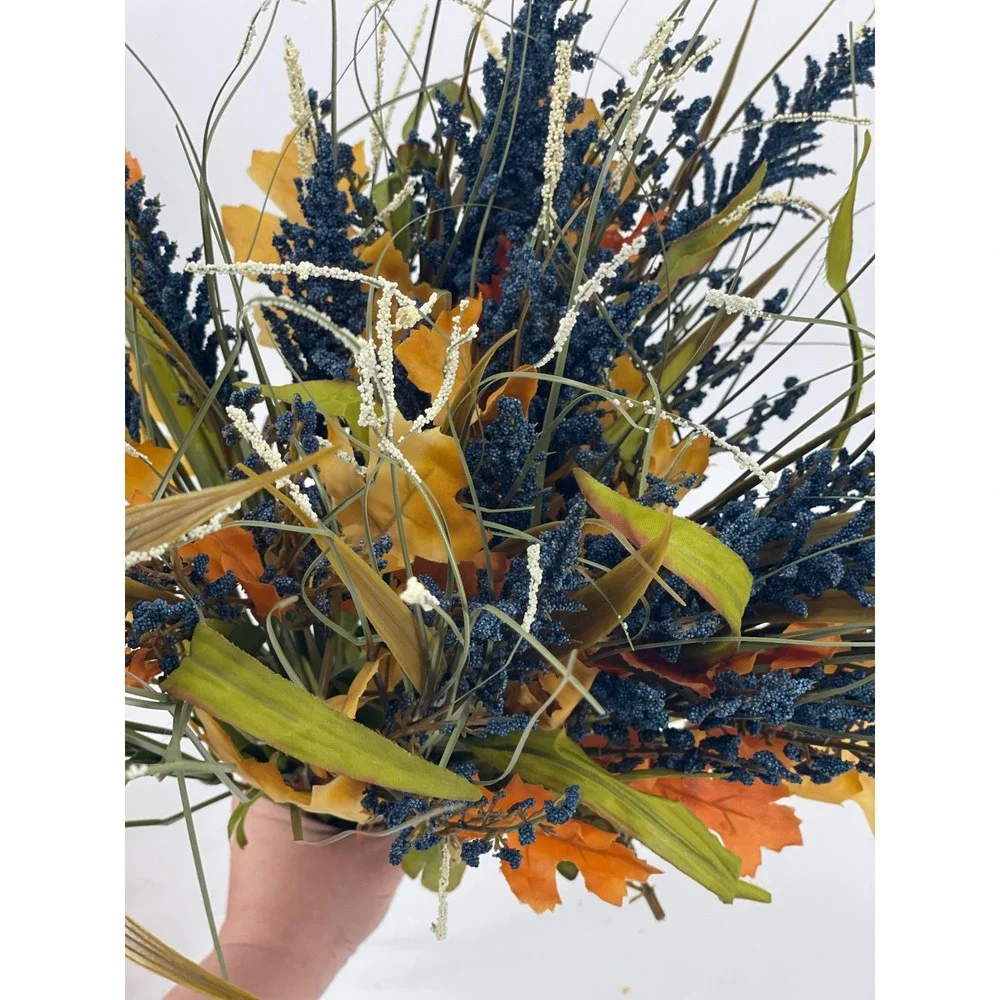 Lot of 57 Ashland Floral Decor Orange Blue Fall Wildflower Pumpkins Foliage NEW